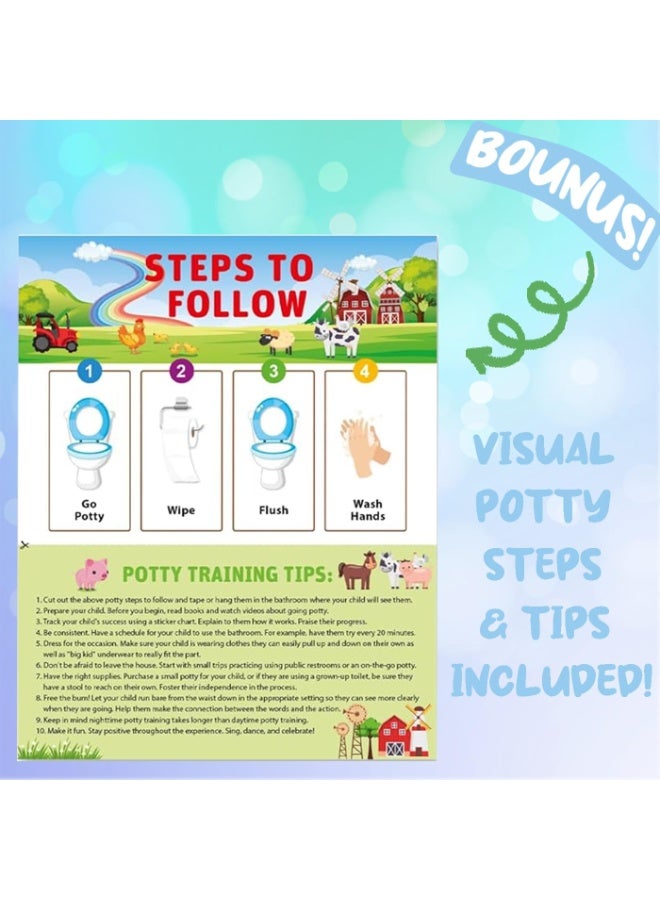 Capstro Potty Training Reward Stickers for Kids – Fun Toilet Training Motivation Charts for Positive Habits, Confidence & Daily Routine Learning – Farm Theme Stickers - Image 4